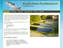 Tablet Screenshot of klopferbach-forellenzucht.de